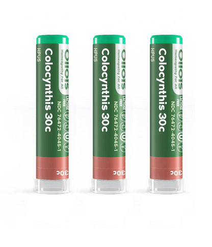 OLLOIS Colocynthis 30c Organic - Lactose-Free Vegan Homeopathic Medicine (Pack of 3)