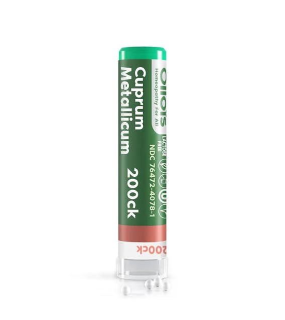 OLLOIS Cuprum Metallicum 200ck – Organic, Lactose-Free, Vegan Homeopathic Medicine (80 Pellets, Pack of 1)