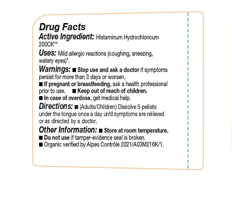 OLLOIS Histaminum Hydrochloricum 200ck - Organic, Lactose-Free, Vegan (80 Pellets)