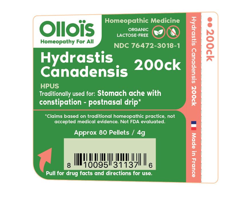 OLLOIS Hydrastis Canadensis 200ck – Organic & Lactose-Free Homeopathic Medicine (80 Pellets, Pack of 1)