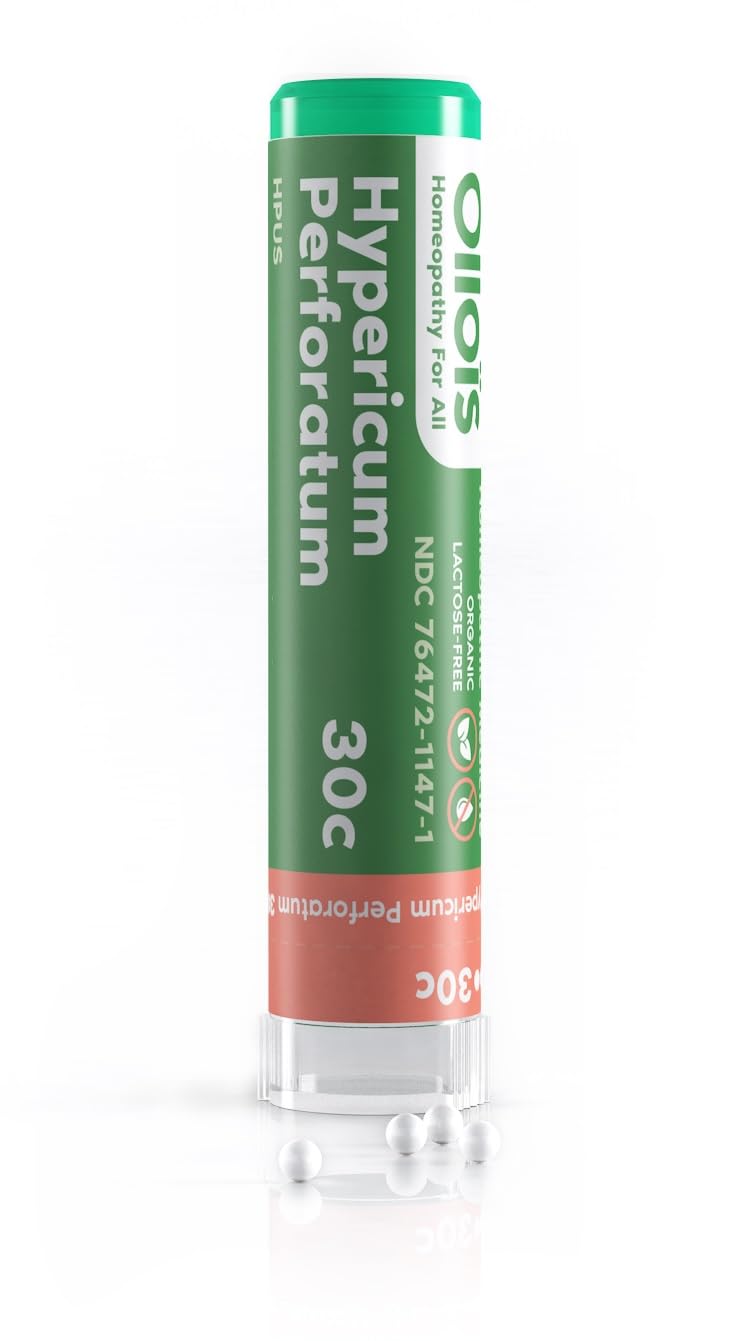 OLLOIS Hypericum Perforatum 30C — Organic, Lactose-Free Homeopathic Medicine, 80 Pellets