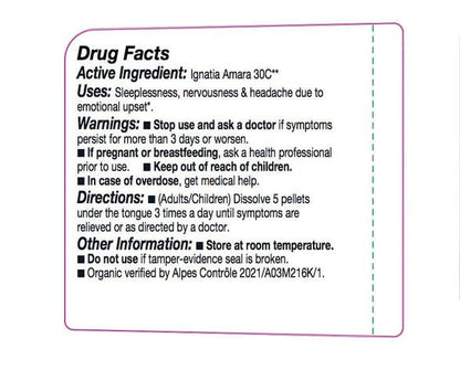 OLLOIS Ignatia Amara 30c Organic – Lactose Free, Kosher (80 Pellets Pack of 3)