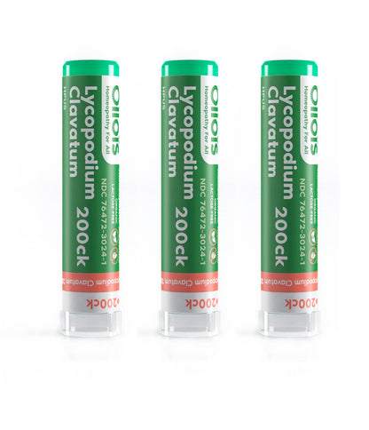 OLLOIS Lycopodium Clavatum 200ck – Organic, Lactose-Free Kosher Homeopathic Medicine (80 Pellets, Pack of 3)