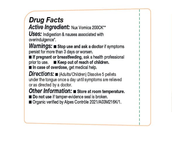 OLLOIS Nux Vomica 200ck Organic Lactose-Free Kosher Homeopathic Medicine (80 Pellets Pack of 3)