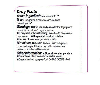 OLLOIS Nux Vomica 30c Organic Homeopathic Medicine – 80 Pellets (Pack of 3) – Kosher, Lactose-Free
