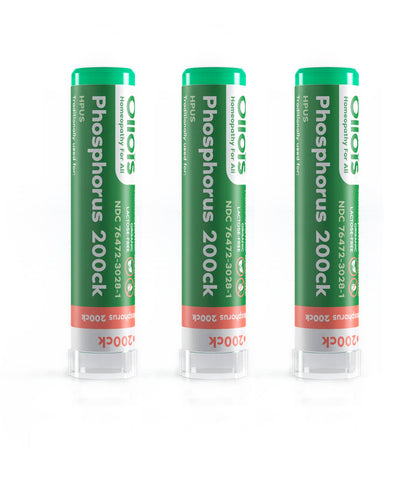 OLLOIS Phosphorus 200ck Organic Homeopathic Medicine – Pack of 3 (80 Pellets) | Lactose-Free, Kosher