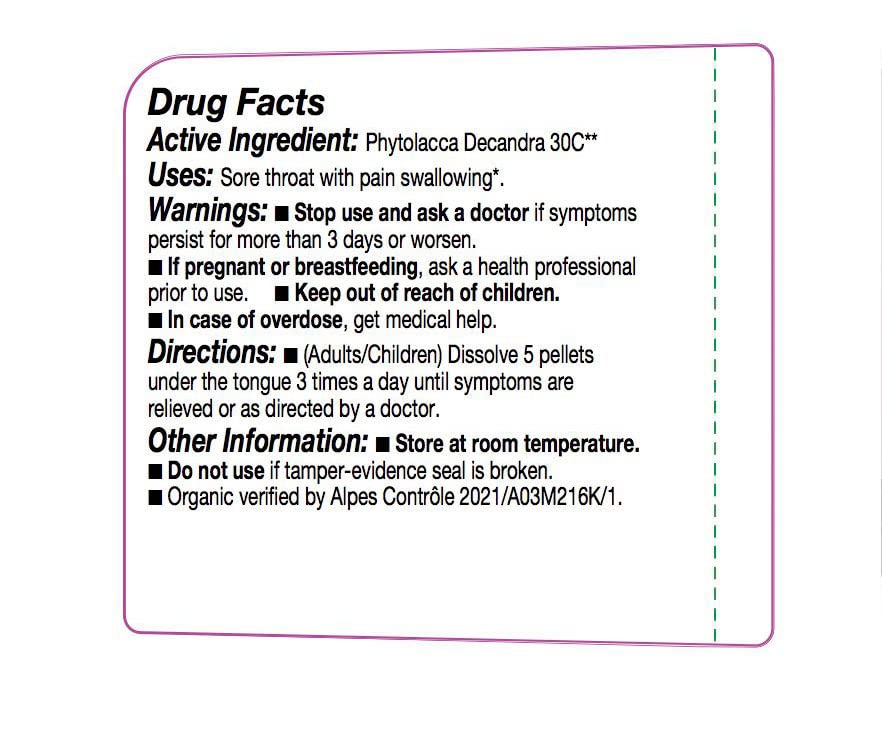 OLLOIS Phytolacca Decandra 30c - Organic Lactose-Free Homeopathic Medicine - 80 Pellets (Pack of 1)