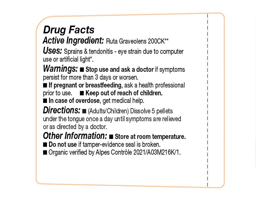 OLLOIS Ruta Graveolens 200ck - Organic, Lactose-Free Homeopathic Medicine, 80 Pellets (Pack of 1)