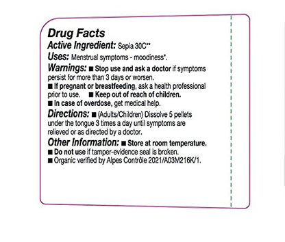 OLLOIS Sepia 30C Organic Lactose-Free Homeopathic Medicine – 80 Pellets (Pack of 1)