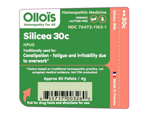 OLLOIS Silicea 30c Organic – Lactose-Free, Kosher Homeopathic Medicine (80 Pellets, Pack of 3)