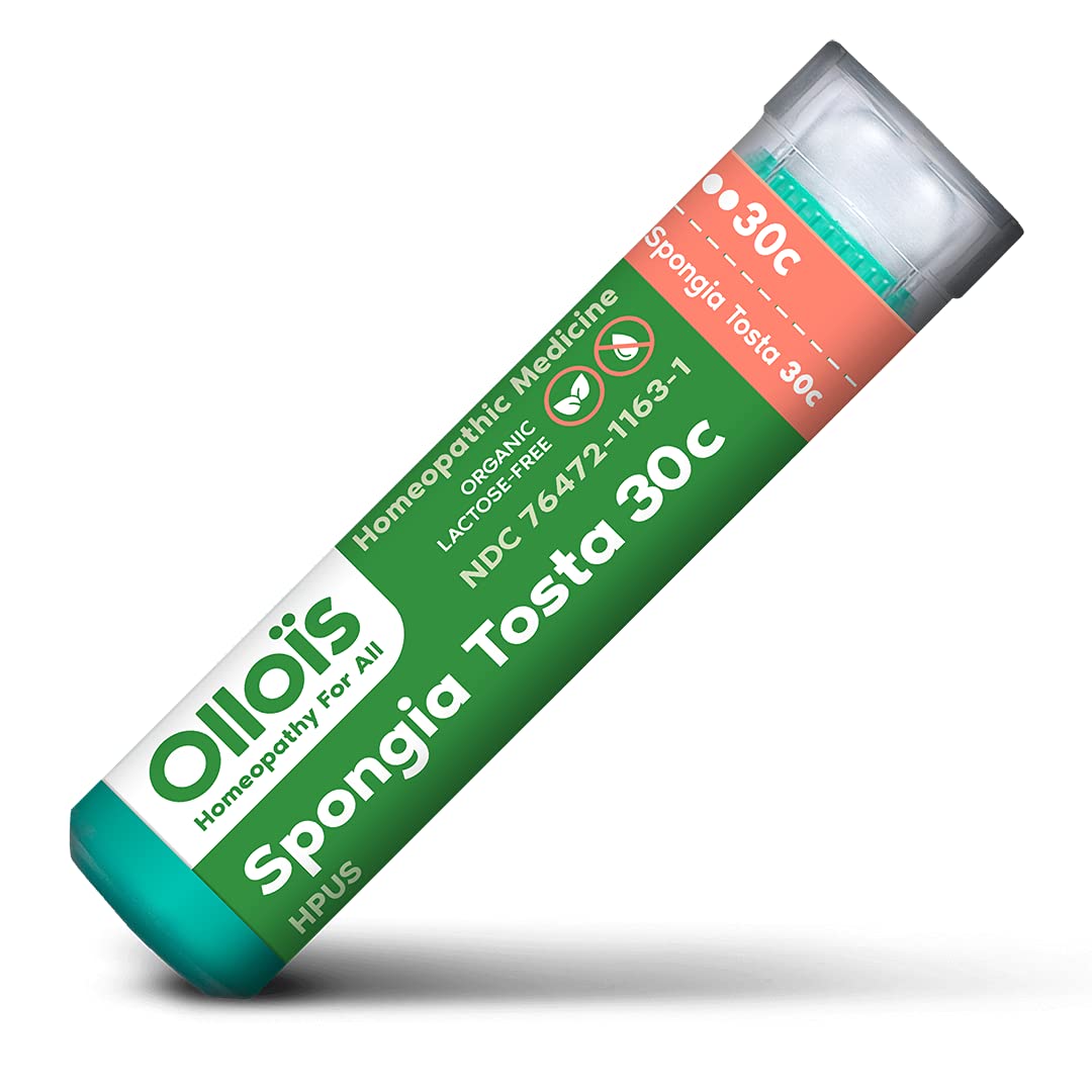 OLLOIS Spongia Tosta 30C – Organic, Lactose-Free Homeopathic Medicine | 80 Pellets