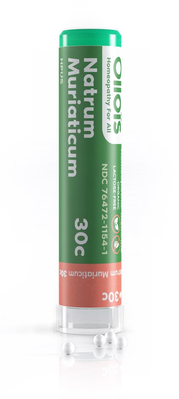 OLLOIS Natrum Muriaticum 30c – Organic, Lactose-Free Homeopathic Medicine (80 Pellets)
