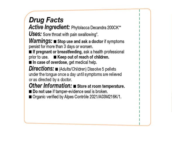 OLLOIS Phytolacca Decandra 200ck Organic, Lactose-Free, Kosher Homeopathic Medicine – 80 Pellets (Pack of 3)