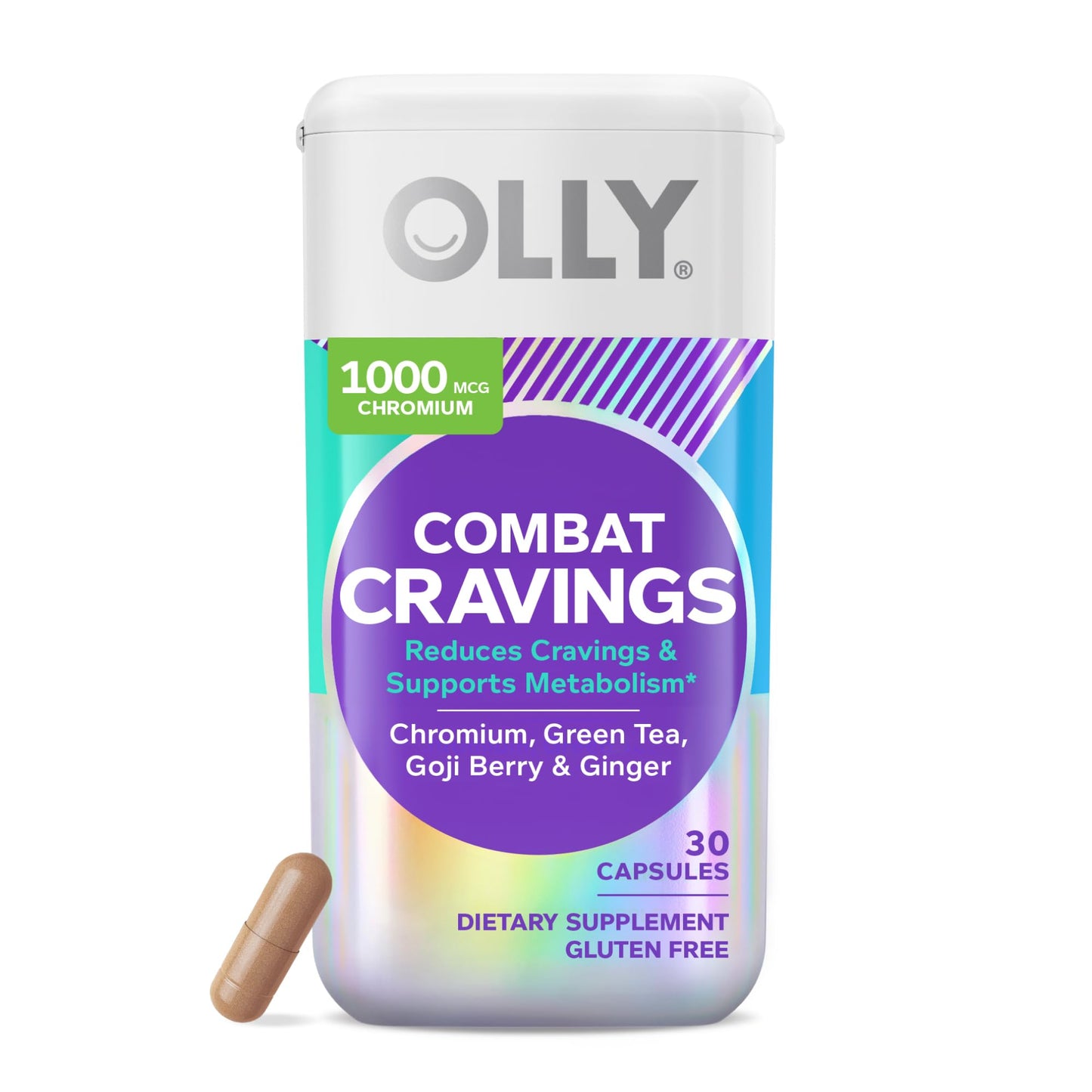 OLLY Combat Cravings: Metabolism & Energy Support - 30 Count