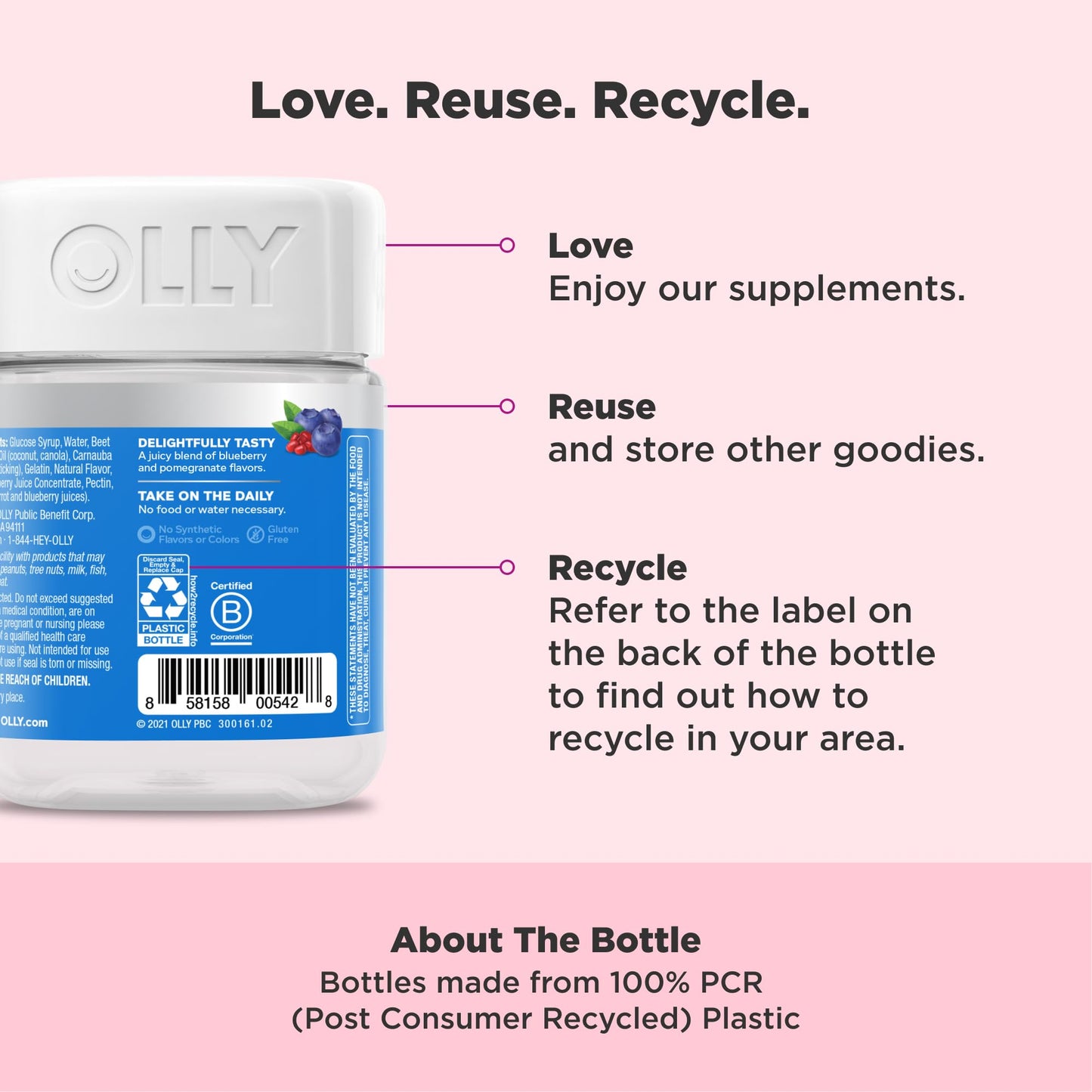 OLLY Glowing Skin Gummy – Hydration & Youthful Glow (50 Count)