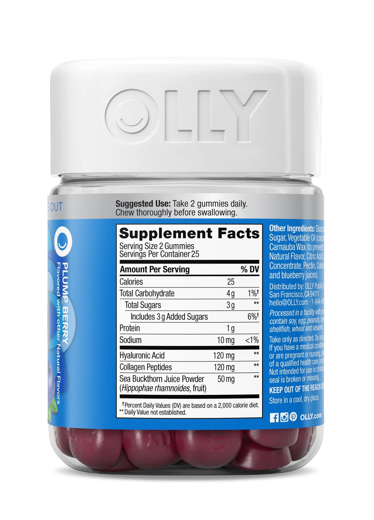 OLLY Glowing Skin Gummy – Hydration & Youthful Glow (50 Count)