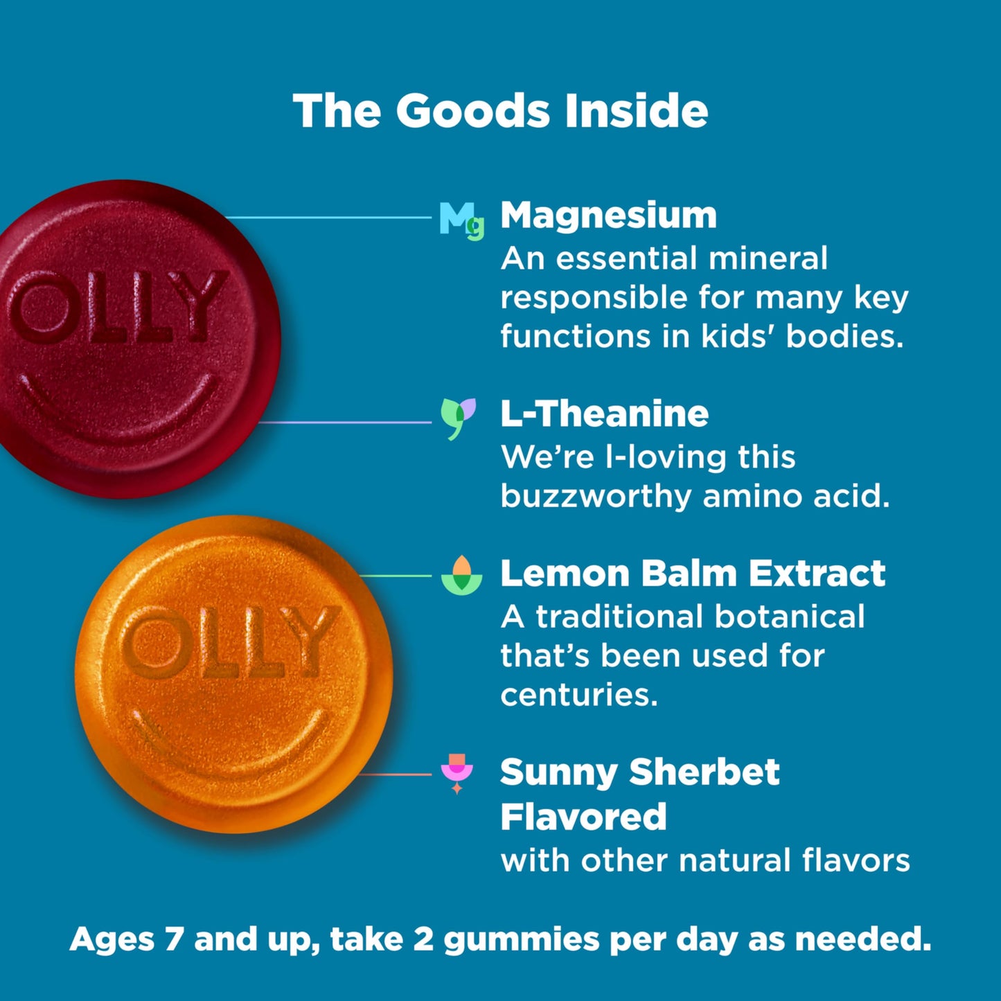 OLLY Kids Chillax Gummies – Calm Mood* (Magnesium & L-Theanine) - 50 Count