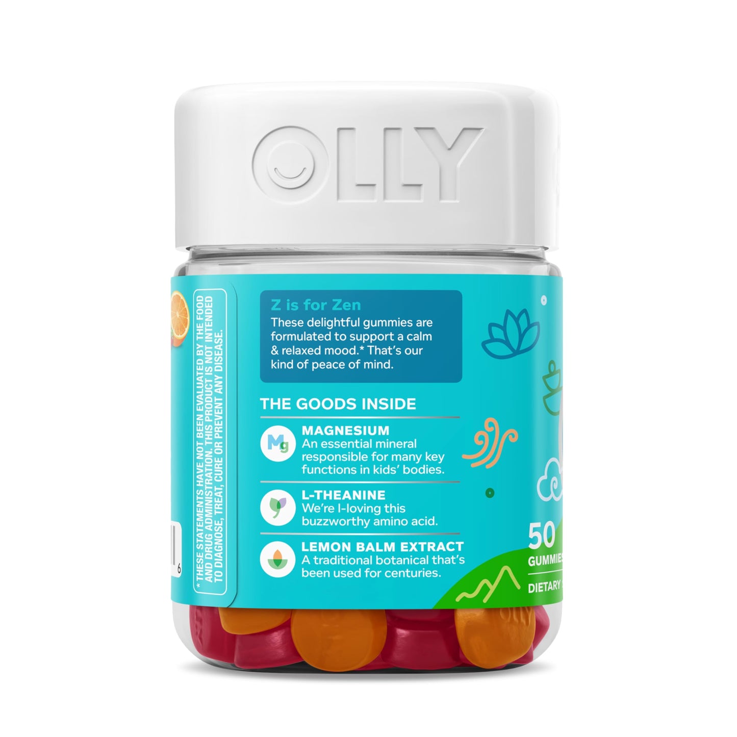OLLY Kids Chillax Gummies – Calm Mood* (Magnesium & L-Theanine) - 50 Count