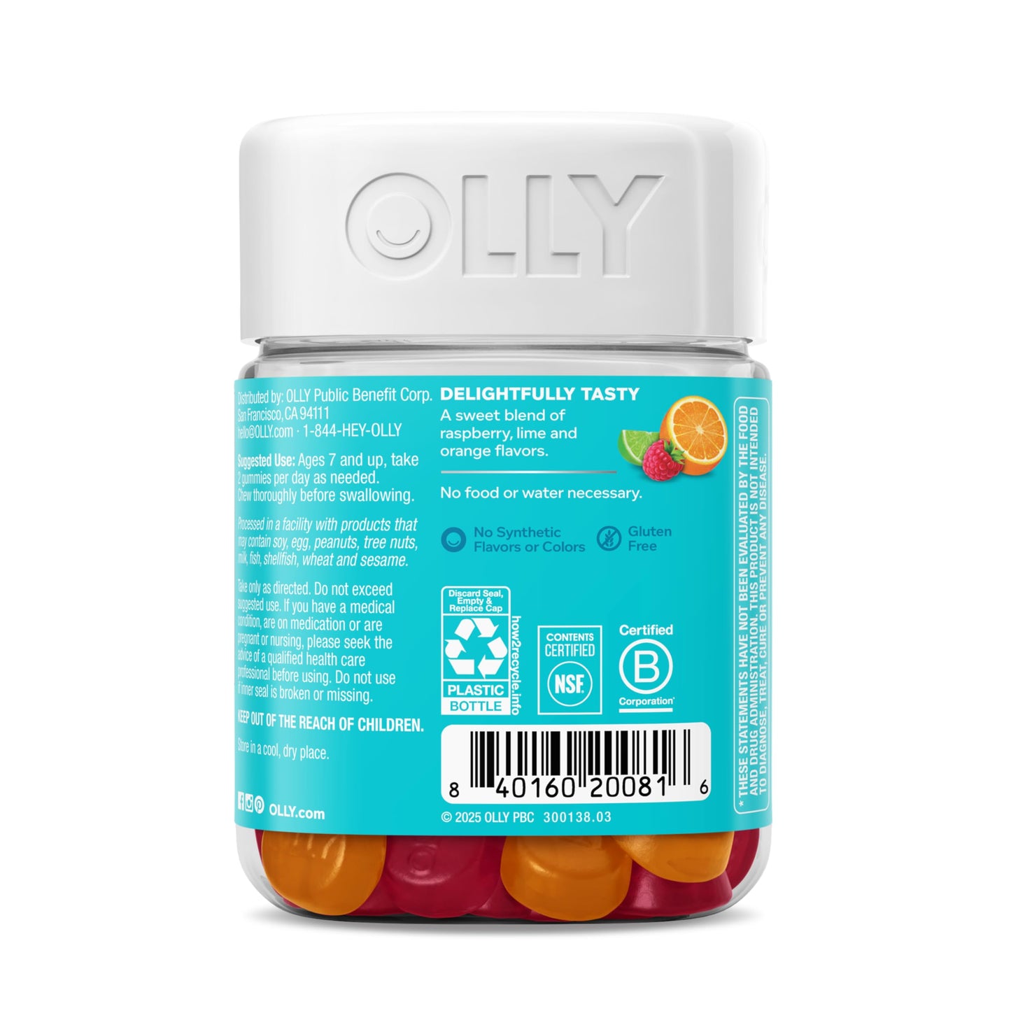OLLY Kids Chillax Gummies – Calm Mood* (Magnesium & L-Theanine) - 50 Count