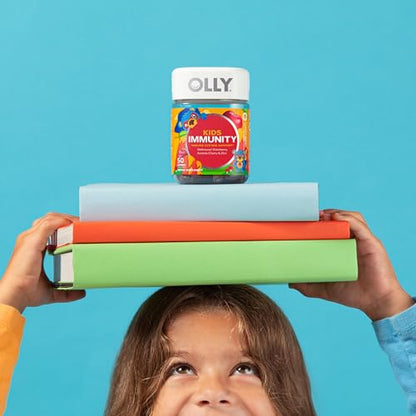 OLLY Kids Immunity Gummy – Immune Support with Wellmune, Vitamin C, Zinc (Cherry, 50 Count)