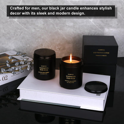 olorvela Scented Candles for Men — Lavender & Eucalyptus, 8oz, 50-Hour Burn Time
