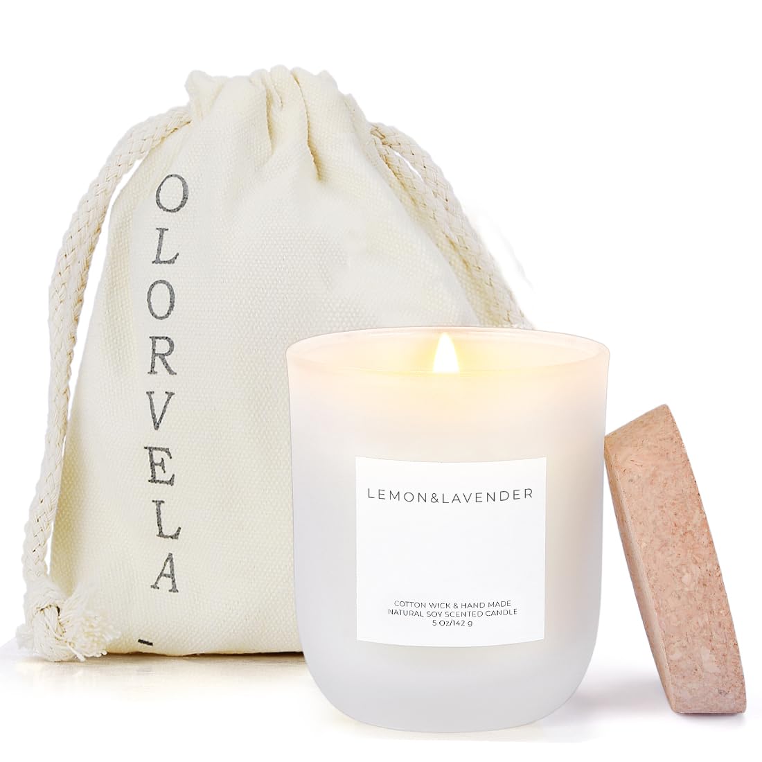 Olorvela Vanilla Candles — 30-Hour Long-Lasting, Highly Scented Candle for Home & Gifts