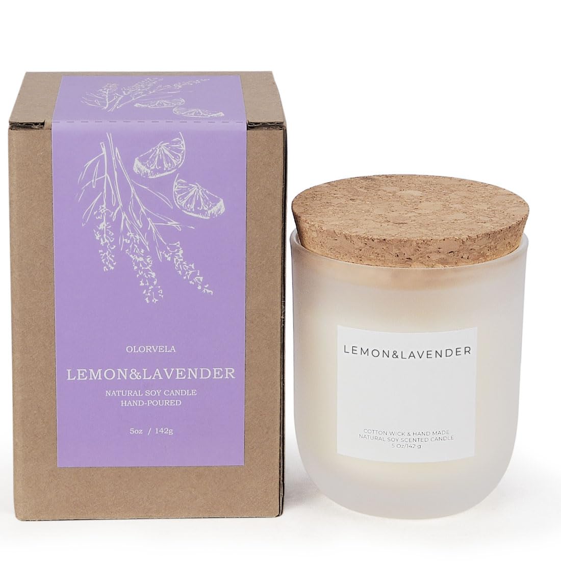 Olorvela Vanilla Candles — 30-Hour Long-Lasting, Highly Scented Candle for Home & Gifts
