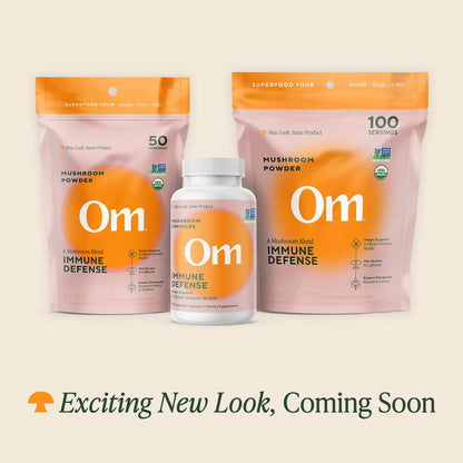Om Mushroom Immune Defense – Vegan Capsule Supplement (90 Count)