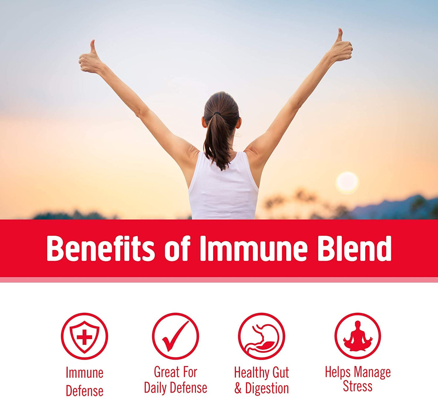 Om Mushroom Immune Defense – Vegan Capsule Supplement (90 Count)