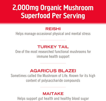 Om Mushroom Immune Defense – Vegan Capsule Supplement (90 Count)