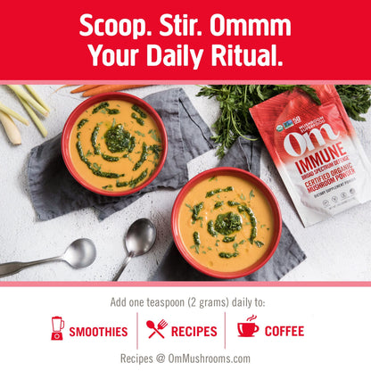 OM Mushroom Superfood Immune Blend Powder – 7.05 oz (100 Servings) Reishi & Turkey Tail BritishVita | Premium UK Vitamins & Wellness Supplements