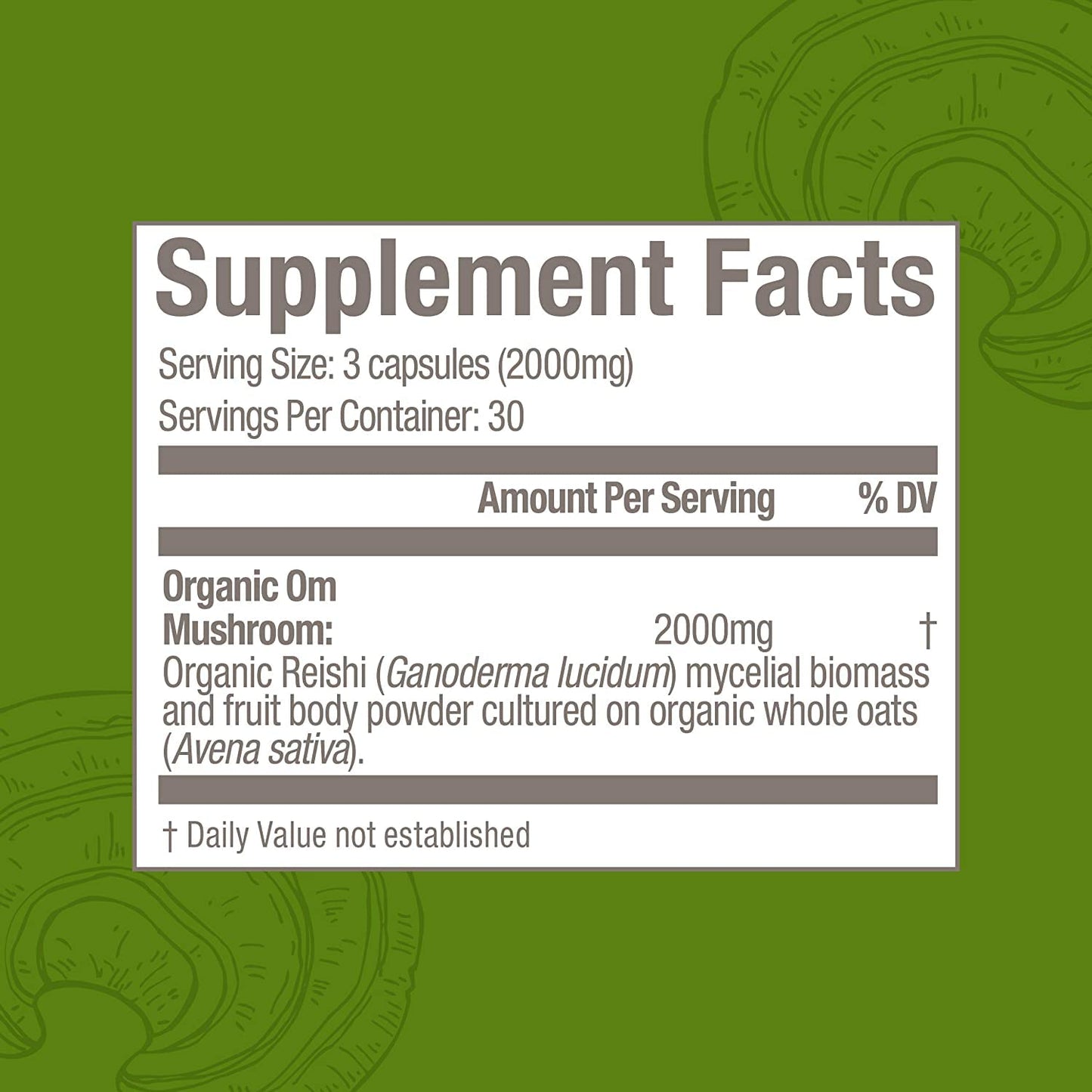OM Mushroom Reishi Capsules - 90 Count, Organic Adaptogen for Stress & Immune Health
