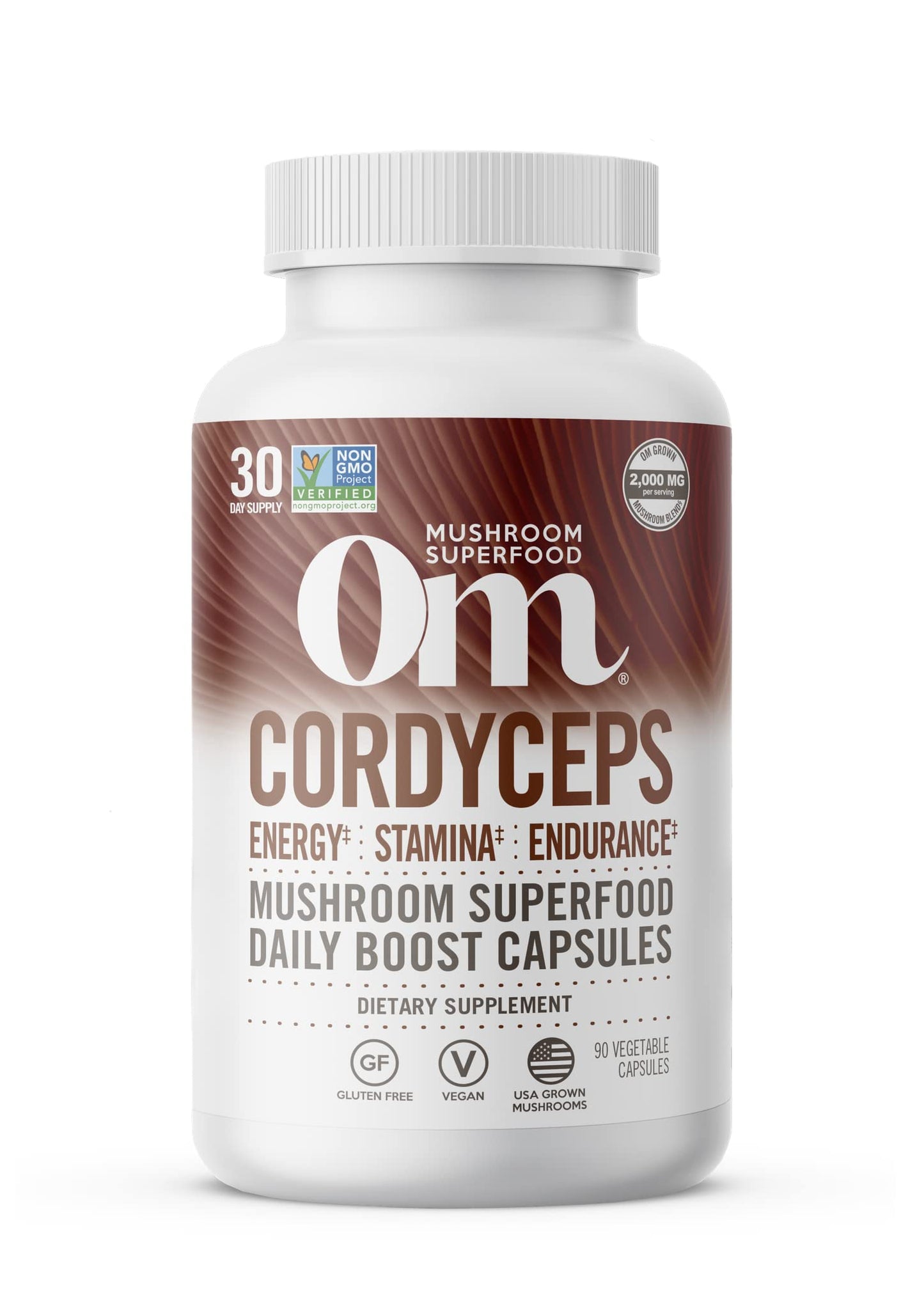 OM Mushroom Superfood Cordyceps Capsules – Organic Energy & Endurance (90 Count)