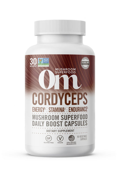 OM Mushroom Superfood Cordyceps Capsules – Organic Energy & Endurance (90 Count)