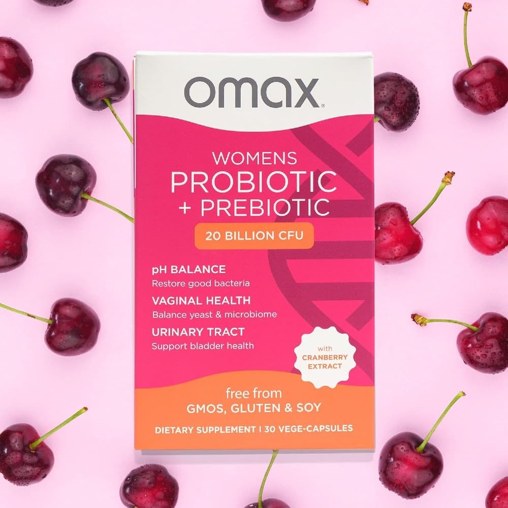 2 Pack Omax3 Prebiotics & Probiotics for Women — pH Balance, Vaginal & Urinary Support, 20B CFU mythriftymom