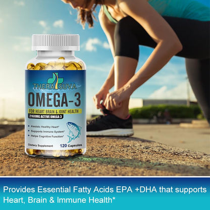 Triple Strength Omega-3 2160mg | EPA 1296mg + DHA 864mg | 60 Day Supply