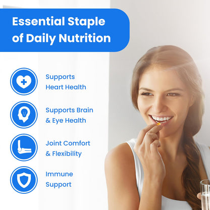 Triple Strength Omega-3 Fish Oil 3600 mg | 180 Softgels | Burpless, Wild-Caught | EPA & DHA | Lemon Flavor