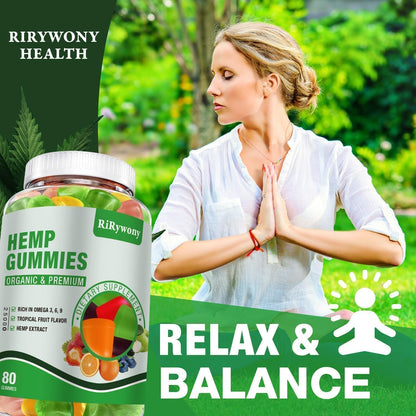 Hemp Gummies for Sleep & Anxiety – High Potency Organic Hemp Oil (240 Count)