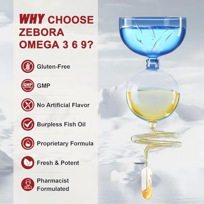 Triple Omega 3-6-9 Fish Oil 2000mg with D3 & Astaxanthin - 60 Servings