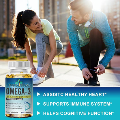 Triple Strength Omega-3 2160mg | EPA 1296mg + DHA 864mg | 60 Day Supply
