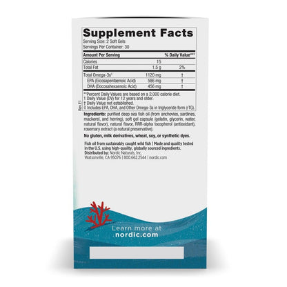 Nordic Naturals Ultimate Omega 2X Teen – Strawberry, 60 Mini Soft Gels | 1120 mg Omega-3 (EPA & DHA) | Non-GMO | 30 Servings