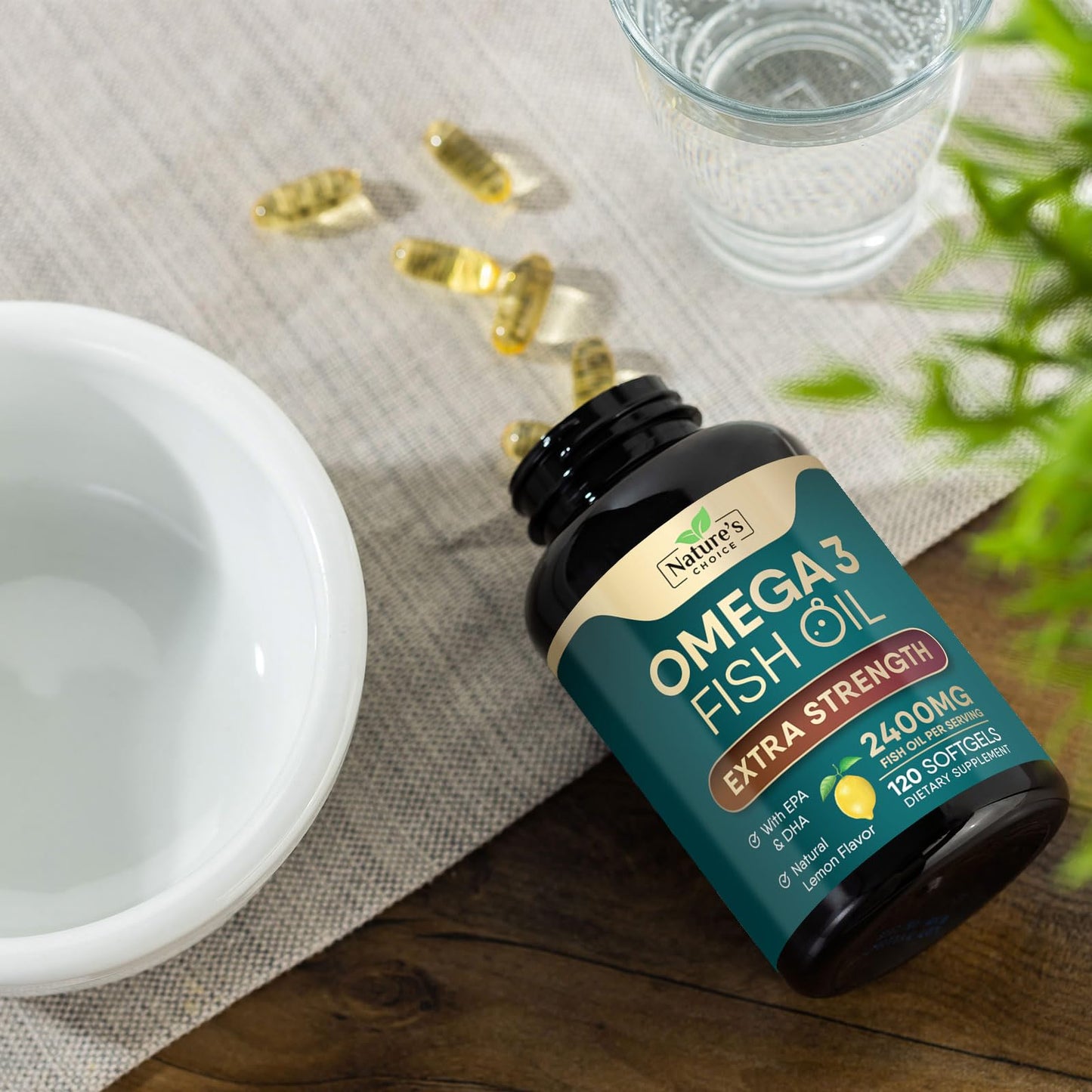Omega-3 Fish Oil 2400 mg – Triple Strength EPA & DHA | 120 Softgels | Non-GMO, Gluten Free