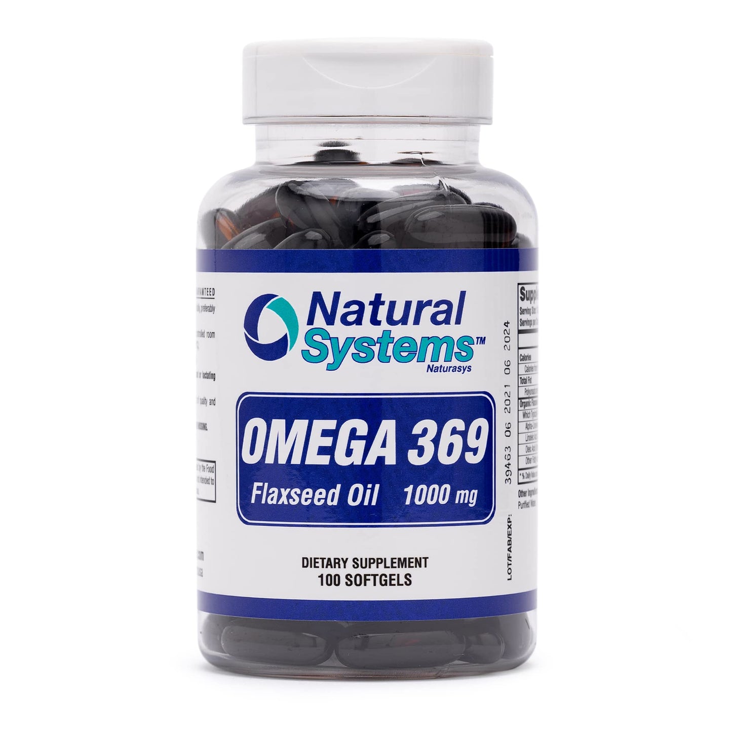 Omega 369 1000 mg Softgels – Natural Systems | Triple Omega 3-6-9 Flax Seed Oil