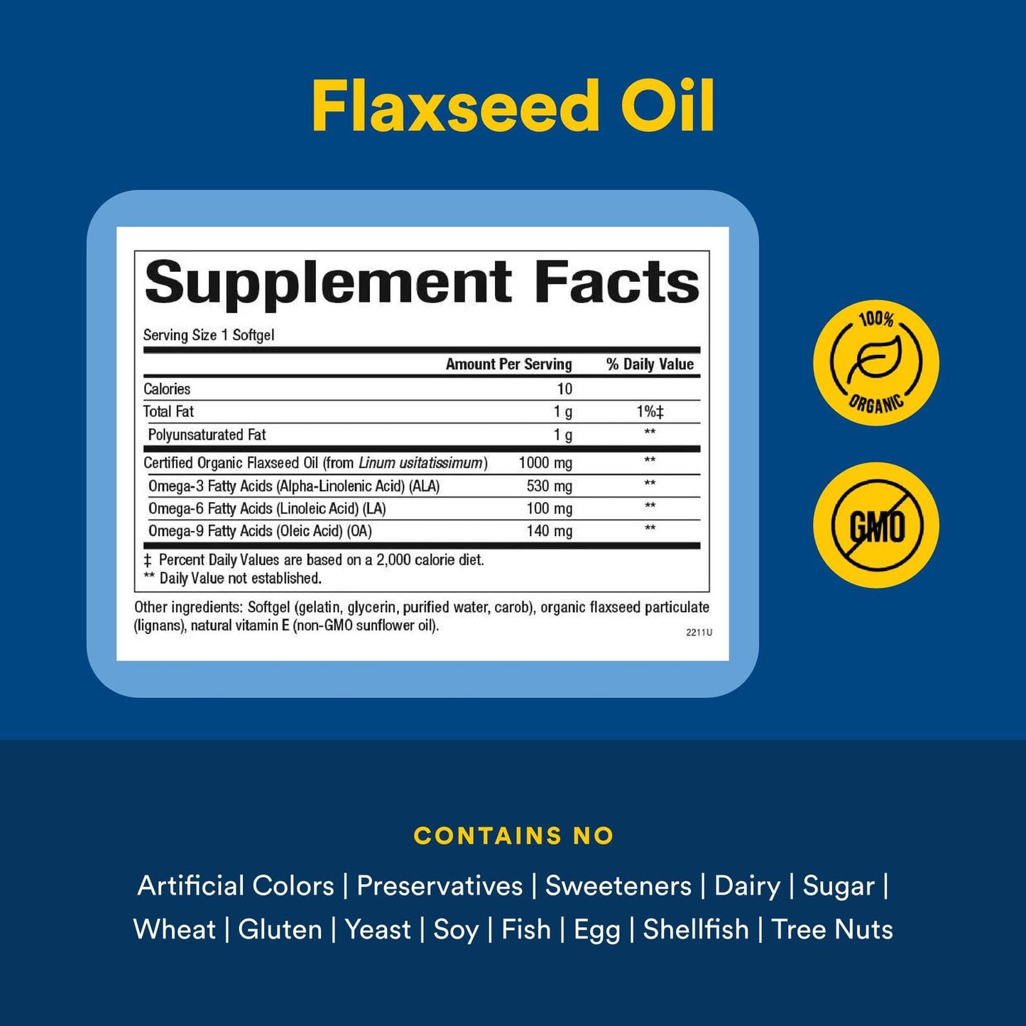 Omega Factors Flaxseed Oil | Natural Factors | Omega-3 6 9 | 360 Softgels