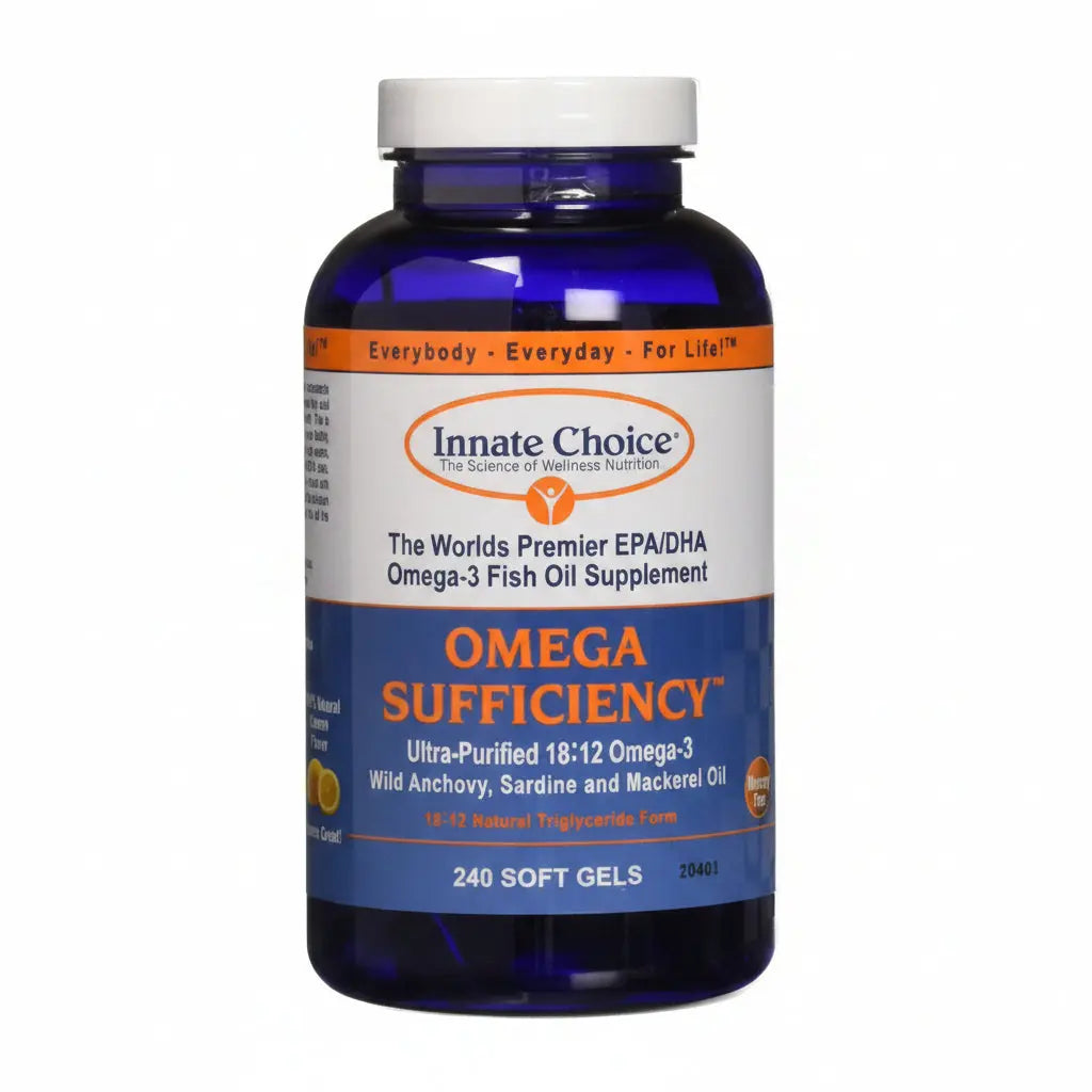 Innate Choice Omega Sufficiency Lemon 240 Capsules | Omega Supplement BritishVita | Premium UK Vitamins & Wellness Supplements