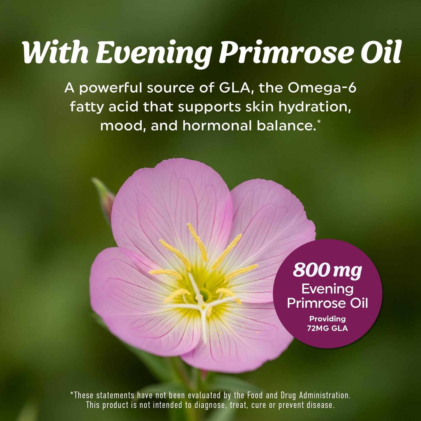 Omega 3 for Women - Fish Oil + Evening Primrose | 600mg Omega-3 + 800mg Evening Primrose | 120 Ct