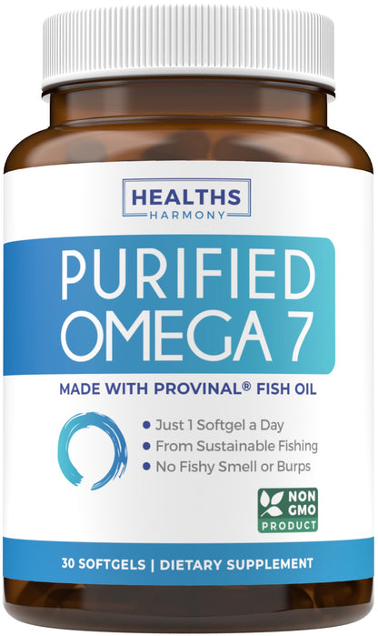 Omega 7 Supplement for Women and Men - Patented Provinal Palmitoleic Oil, High Potency