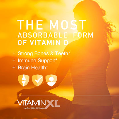 OmegaXL VitaminXL D3 5000 IU Immune Support – 30 Softgels (Non-GMO)