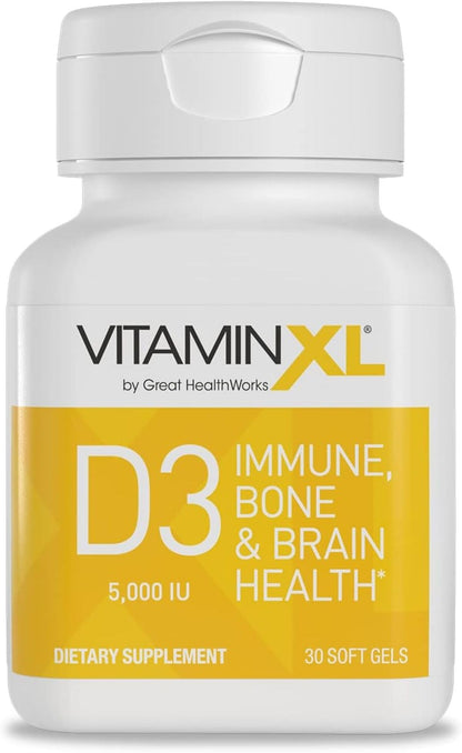 OmegaXL VitaminXL D3 5000 IU Immune Support – 30 Softgels (Non-GMO)