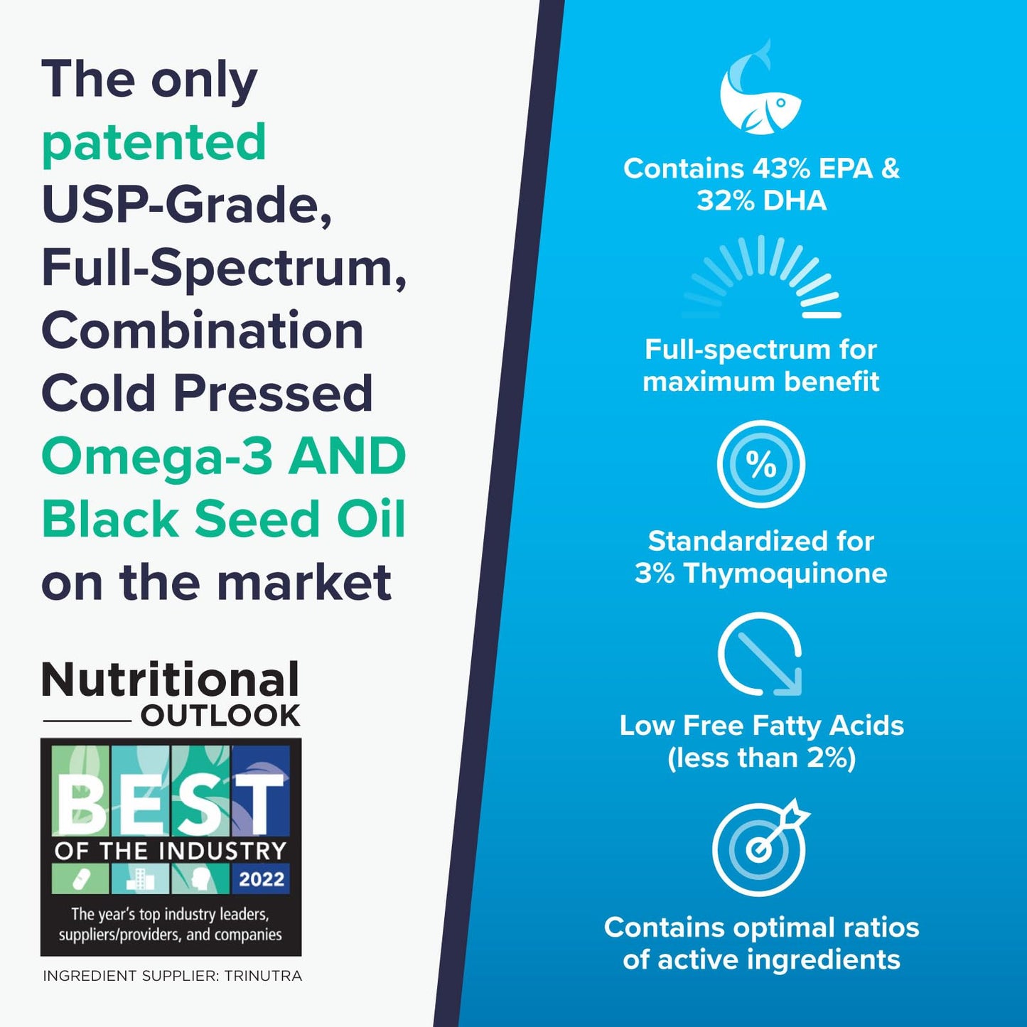 OmegaQuin High Potency: Heart, Brain & Joint Support | Black Seed + Fish Oil